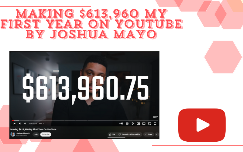 Read more about the article Joshua Mayo – Making $613,960 My First Year On YouTube